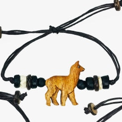 Alpaka Armbänder aus Holz