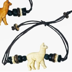 Alpaka Armbänder aus Holz