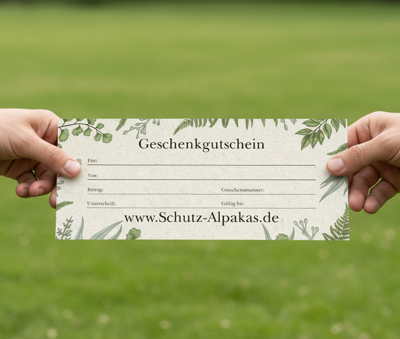 Gutschein für Alpaka - Aktivitäten vor Ort