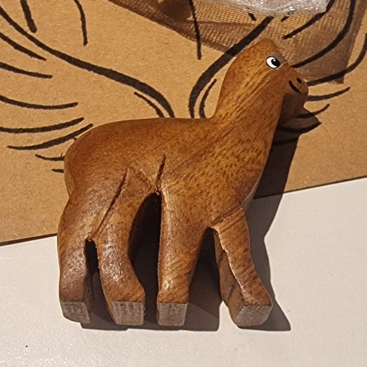 Alpaka Holzfigur