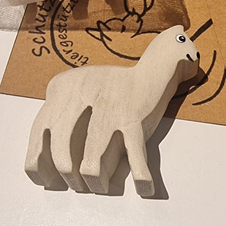 Alpaka Holzfigur