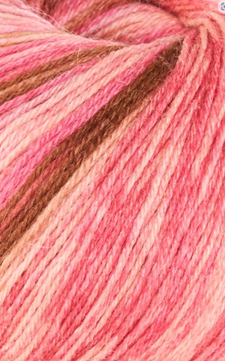 50g Sockenwolle Koralle 50% Wolle 30% Alpaka 20% Nylon (200m/100g)