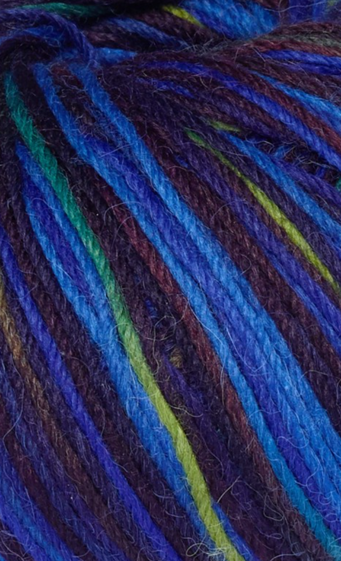 50g Sockenwolle blau 60% Wolle 20% Alpaka 20% Nylon (200m/100g)