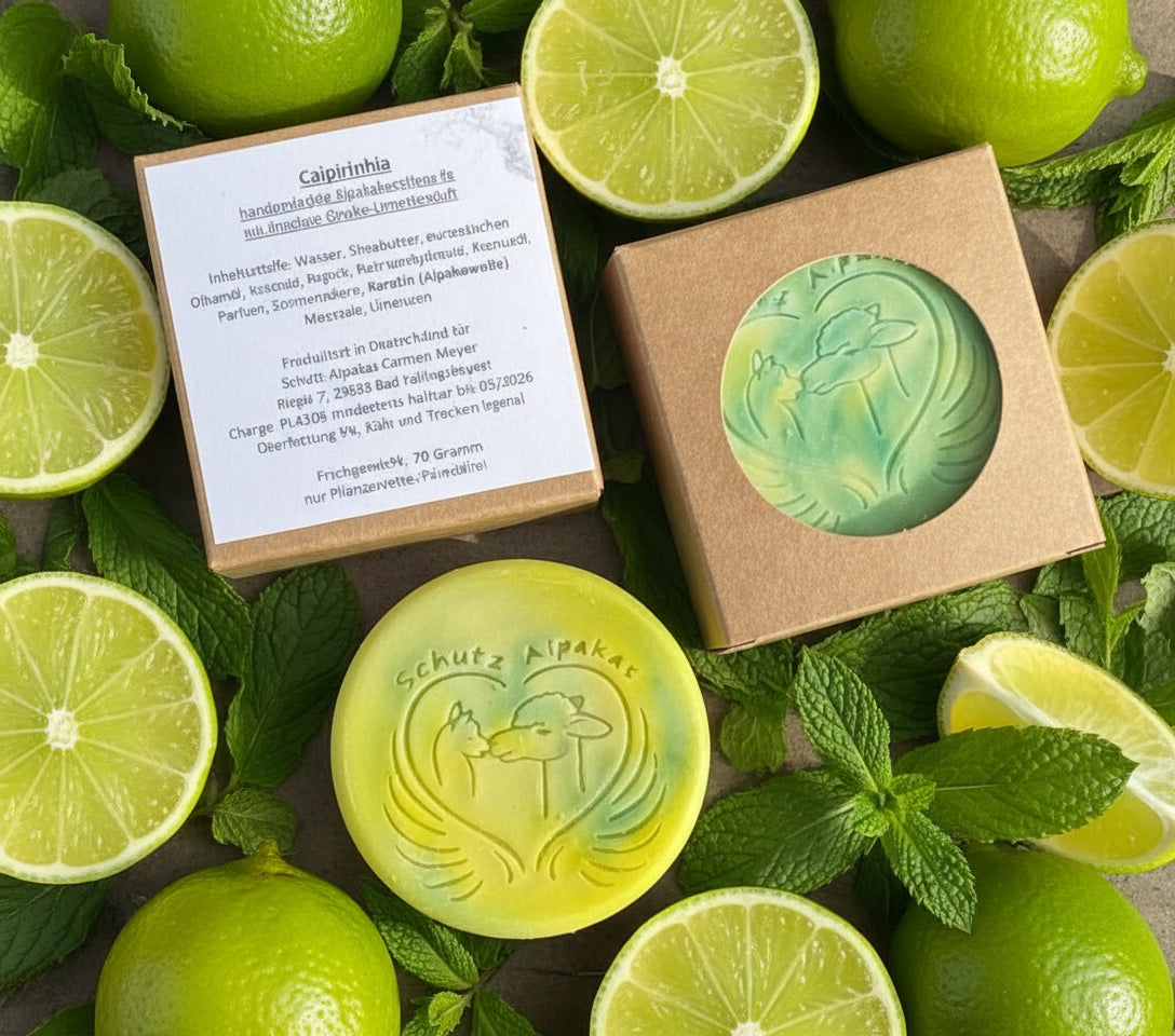 Alpaka Keratin Seife "Caipirinha"