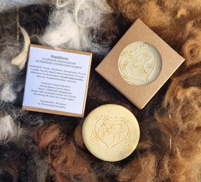 Alpaka Keratin Seife "Ringelblume"