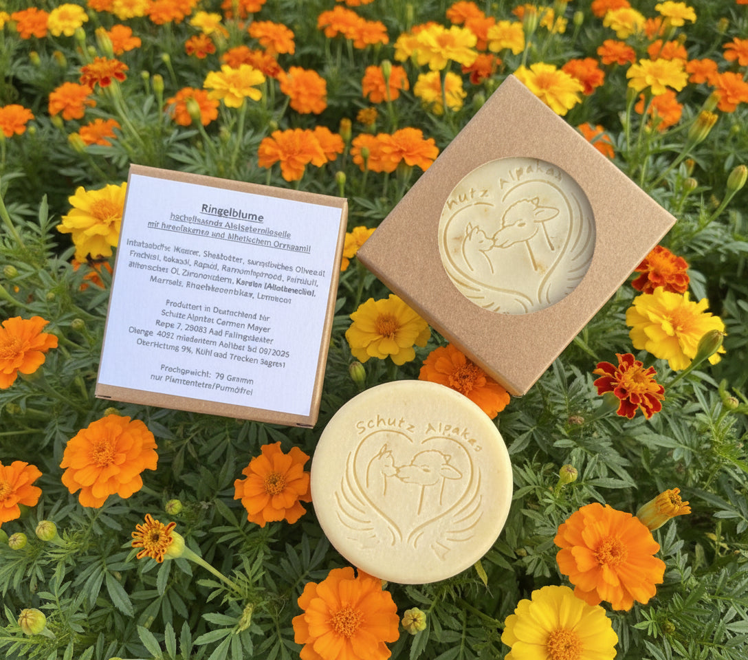 Alpaka Keratin Seife "Ringelblume"