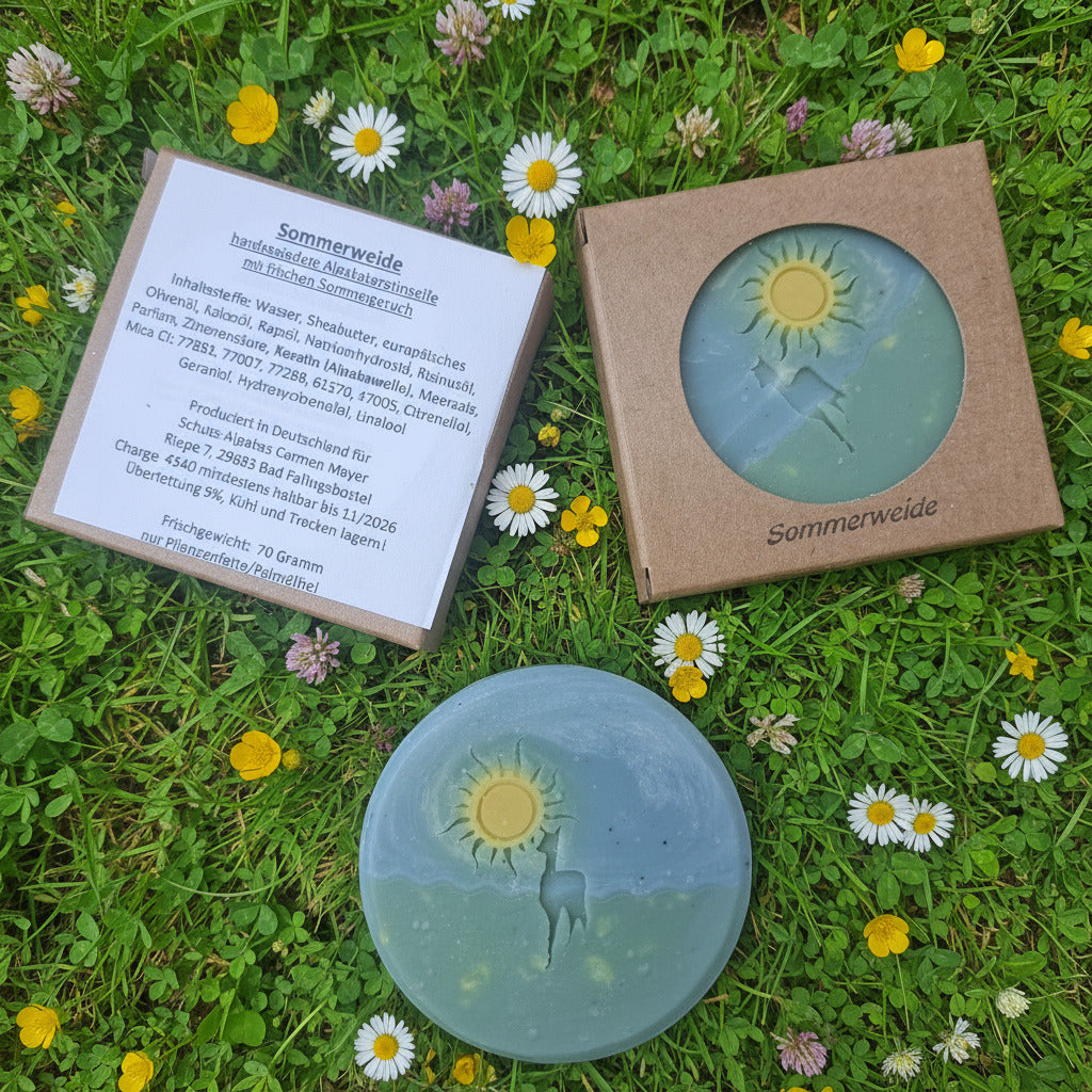 Alpaka Keratin Seife "Sommerweide"