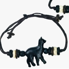 Alpaka Armbänder aus Holz