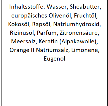 Alpaka Keratin Seife "Orangerie"