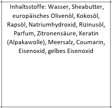 Alpaka Keratin Seife "Peru"