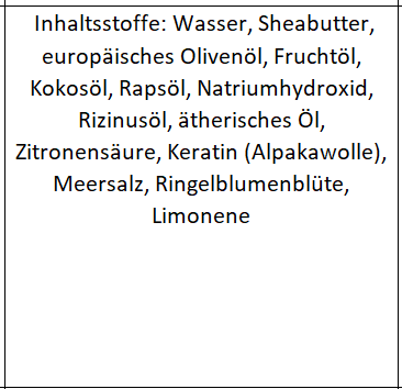 Alpaka Keratin Seife "Ringelblume"