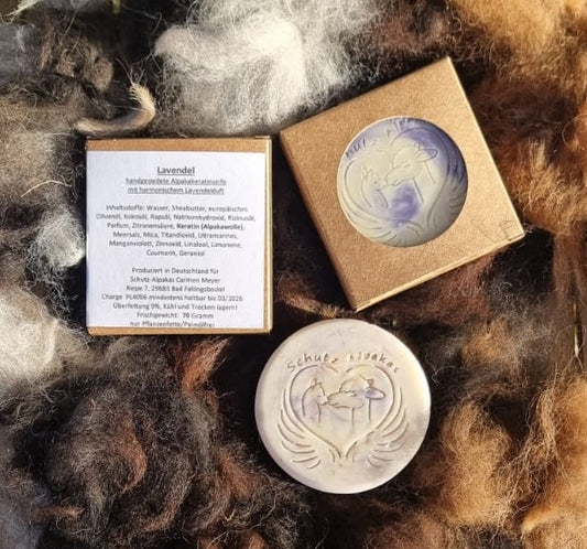 Alpaka Keratin Seife "Lavendel"