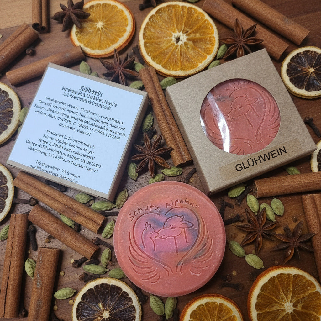Alpaka Keratin Seife "Glühwein"