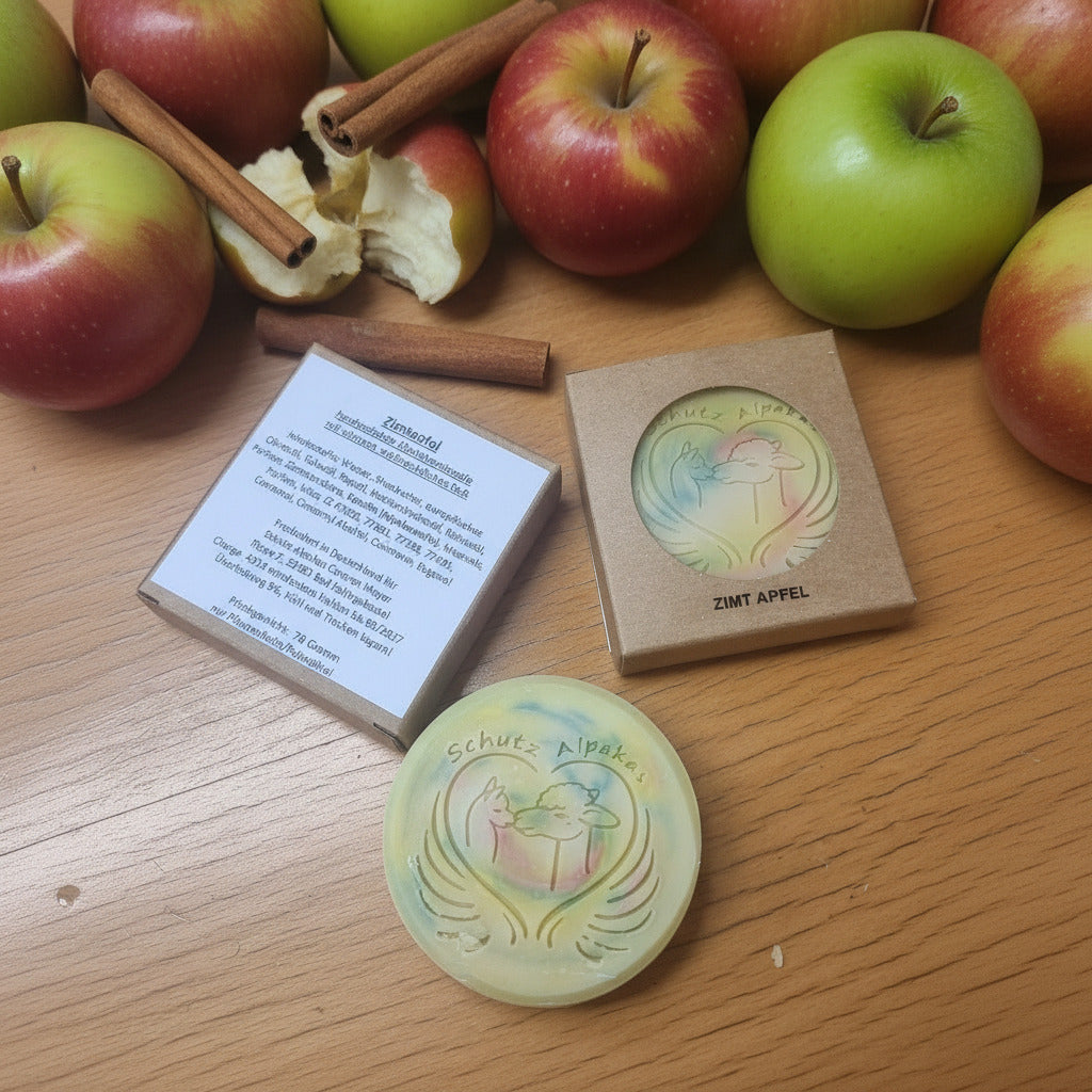 Alpaka Keratin Seife "Zimt-Apfel"